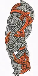 celtic knot intertwined tattoo design idea