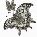 Hmong textile butterfly  tattoo design idea
