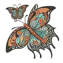 Hmong textile butterfly  tattoo design idea