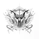 Odin's ravens in the norse style representing mental health tattoo design idea