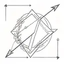 reverse arrow tattoo design idea