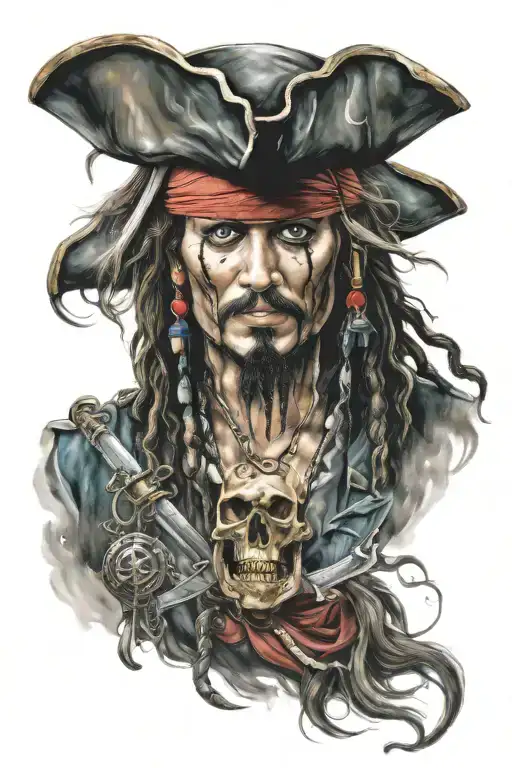 pirates of the caribbean tattoo design idea