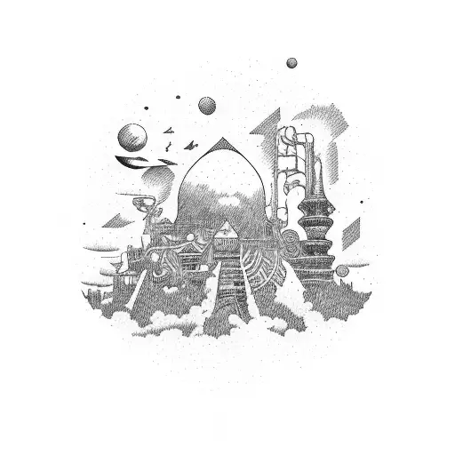 astroworld tattoo design idea