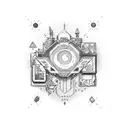 astroworld tattoo design idea