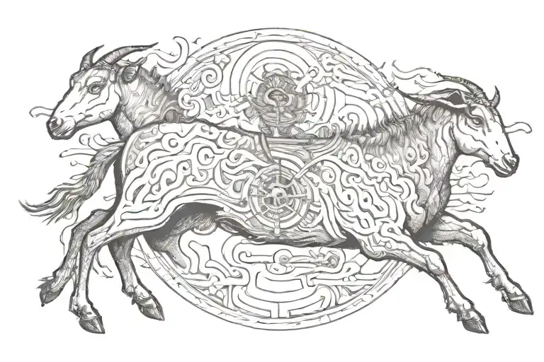 Christian lamb revelation  tattoo design idea