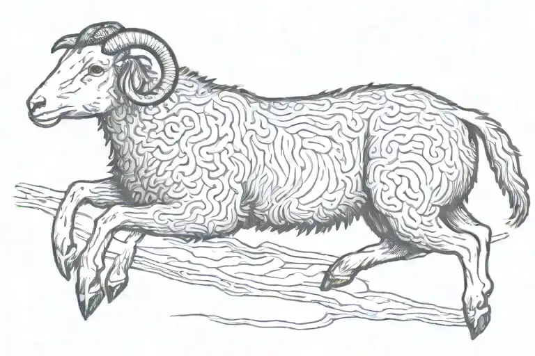 Christian lamb surrounded tattoo design idea