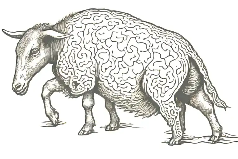 Christian lamb  tattoo design idea