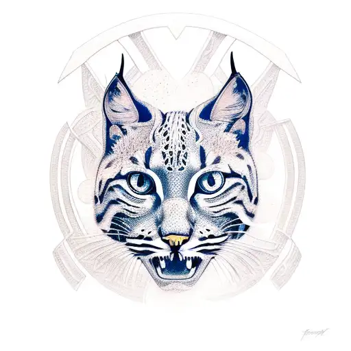 bobcat full body  tattoo design idea