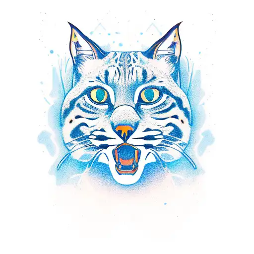 bobcat  tattoo design idea