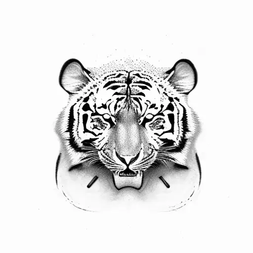 dentist tiger tattoo design idea