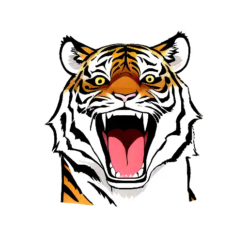 Tiger dentist  tattoo design idea