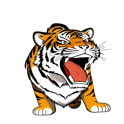 dentist tiger tattoo design idea