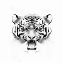 dentist tiger tattoo design idea