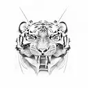 dentist tiger tattoo design idea