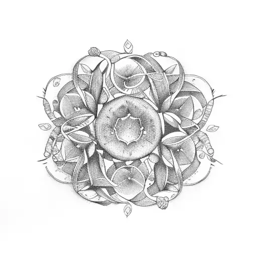 olive wreath tattoo design idea