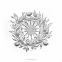 olive wreath tattoo design idea