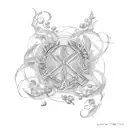 olive wreath tattoo design idea