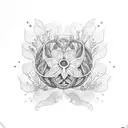 olive wreath tattoo design idea