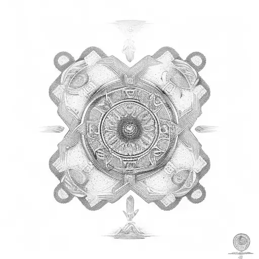greek mandala tattoo design idea