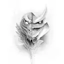 light pushing back darkness tattoo design idea