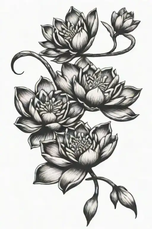 taylor swift lyrics intertwined water lily tattoo design idea