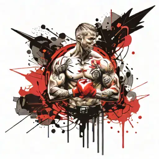 ready for the fight and fate tattoo design idea