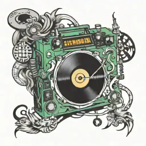 cdj pioneer tattoo design idea