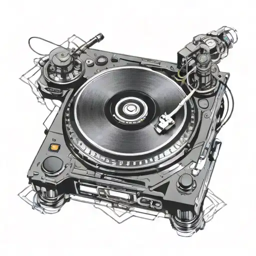 cdj pioneer cdj turntable tattoo design idea