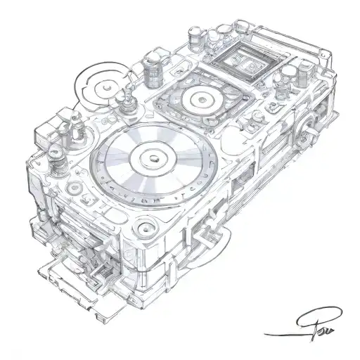 cdj pioneer tattoo design idea