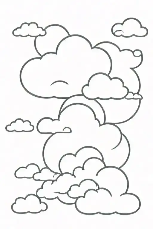 japanese  clouds tattoo design idea