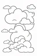 japanese  clouds tattoo design idea