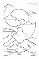japanese  clouds tattoo design idea