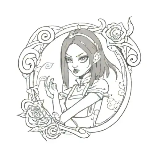 alice madness returns tattoo design idea