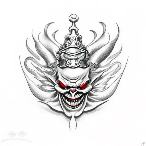 evil jester tattoo designs