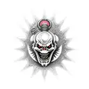 evil jester tattoo design idea