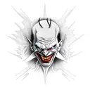 evil joker tattoo design idea