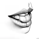 woman lips  tattoo design idea