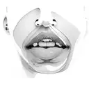 woman lips  tattoo design idea