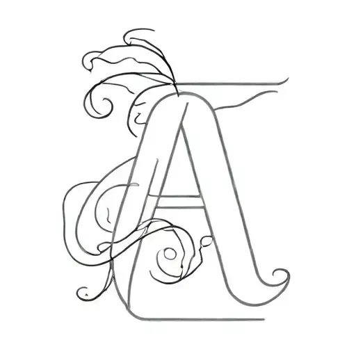 letter A creative minimalist tattoo tattoo design idea