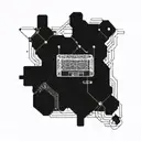 An abstract design featuring the Ibrox stadium intertwined with electrical circuit patterns, showcasing your love for soccer and your work as an electrician tattoo design idea