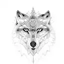indian wolf tattoo design idea