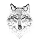 indian wolf tattoo design idea