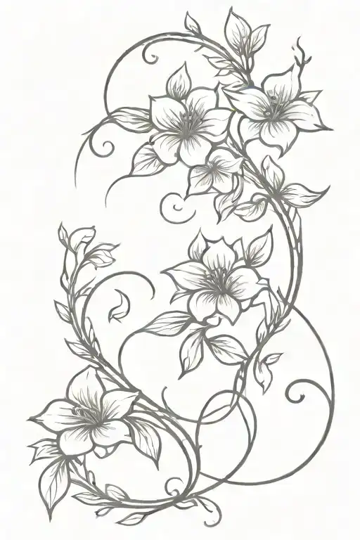 in memory of mom vine down leg tattoo tattoo design idea