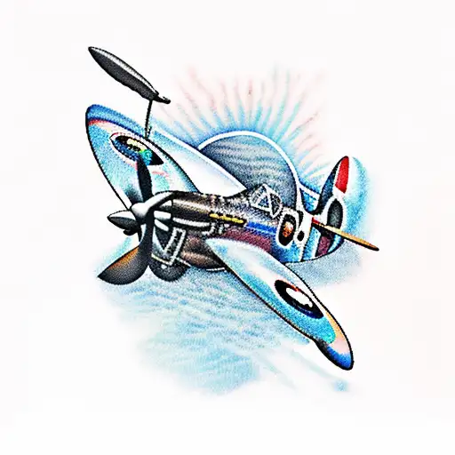 derekdufresne:tattoo-by-derek-dufresne-spacetigertattoosicloudcom-spitfire -poppies-planes-jets-airplane