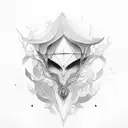 storm black shaded tattoo design idea