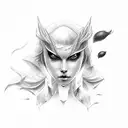 storm black shaded tattoo design idea