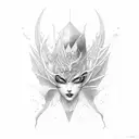 storm black shaded tattoo design idea