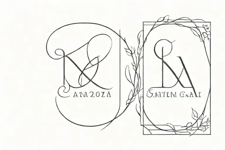 couple initials and anniversary date tattoo tattoo design idea