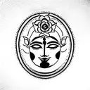 santoshi mata tattoo design idea