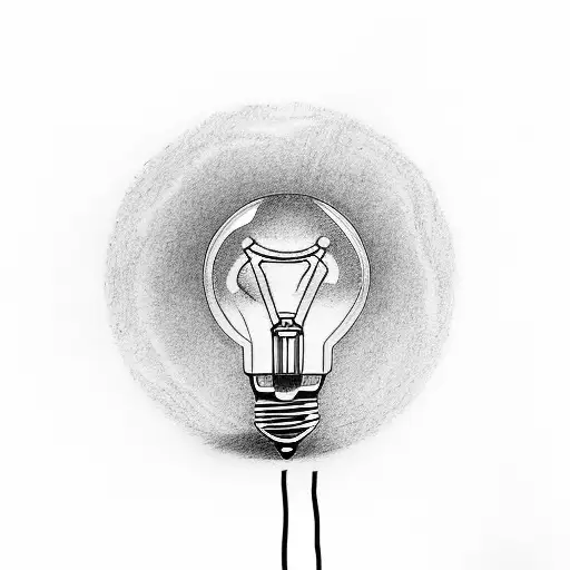 lightbulb  tattoo design idea